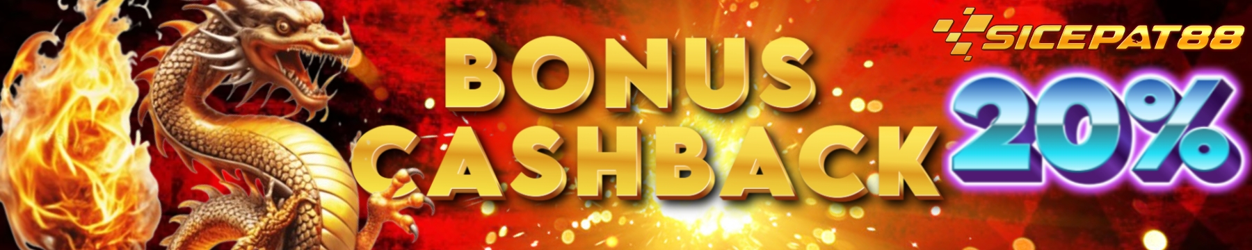 BONUS CASHBACK 20%